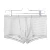 Men's White Sheer Mesh Thong Underwear, Size S view 3