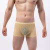 Men's Yellow Transparent Mesh Underwear, Breathable, XL view 2