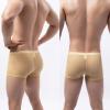 Men's Yellow Transparent Mesh Underwear, Breathable, XL view 3