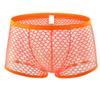 Men's Mesh Boxer Briefs, Sheer Sexy Thong, Orange, Size M view 1