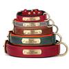 PUYYDS Personalized Leather Dog Collar with ID Name Tag, Soft Adjustable Collar with Free Engraving for Small and Medium Dogs view 4