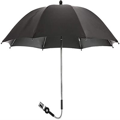 Universal UV Stroller Parasol with Adjustable Clamp - Black