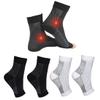 4 Pairs Ankle Support Compression Socks for Women and Men, for Plantar Fasciitis, Arthritis, Joint Pain, Heel Spurs and Neuropathy (White & Black, 43–46) view 1