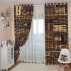 GADULU Blackout Curtains for Boys' and Girls' Rooms, 3D Vintage Letter Art Pattern, Thermal Curtains, 2-Piece Set, 264 × 220 cm (W × H) view 2