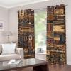 GADULU Blackout Curtains for Boys' and Girls' Rooms, 3D Vintage Letter Art Pattern, Thermal Curtains, 2-Piece Set, 264 × 220 cm (W × H) view 4