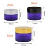 LusDoly 8-Pack 30 ml Purple Glass Cosmetic Jars with Silver Lids view 2