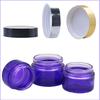 LusDoly 8-Pack 30 ml Purple Glass Cosmetic Jars with Silver Lids view 3
