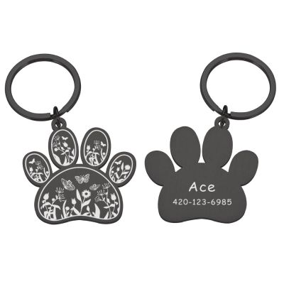 Personalized Pet ID Tag, Black, 37 x 36.3 mm