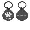 Ant lost Customized Pet ID Tag for Dogs and Cats, Stainless Steel, Black, 2.03 x 2.03 view 1