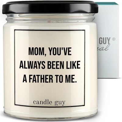 candle guy Scented Candle in Glass, 70-Hour Burn Time, Handmade Soy Wax Candle with Saying