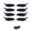4 Pairs of Glitter Eyeliner and Eyelash Stickers, Purple view 1