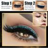 4 Pairs of Glitter Eyeliner and Eyelash Stickers, Purple view 2
