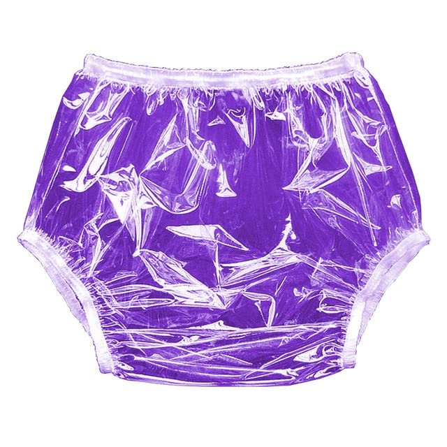 Transparent PVC Panties for Adults, Sissy Shorts, Plus-Size Men's Underwear, S-7XL