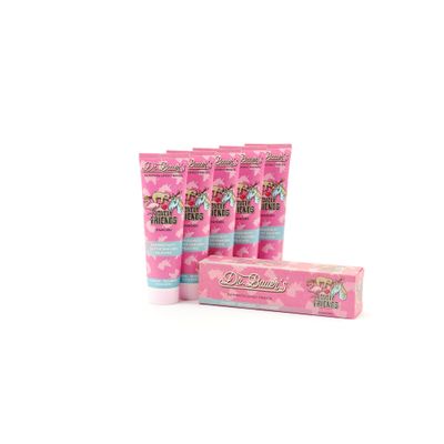 Dr. Bauer's Lovely Friends Unicorn Toothpaste, Glitter Figures, 5 x 90 ml