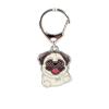 BT Bear Pug Dog ID Tag Keychain view 1