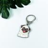 BT Bear Pug Dog ID Tag Keychain view 4