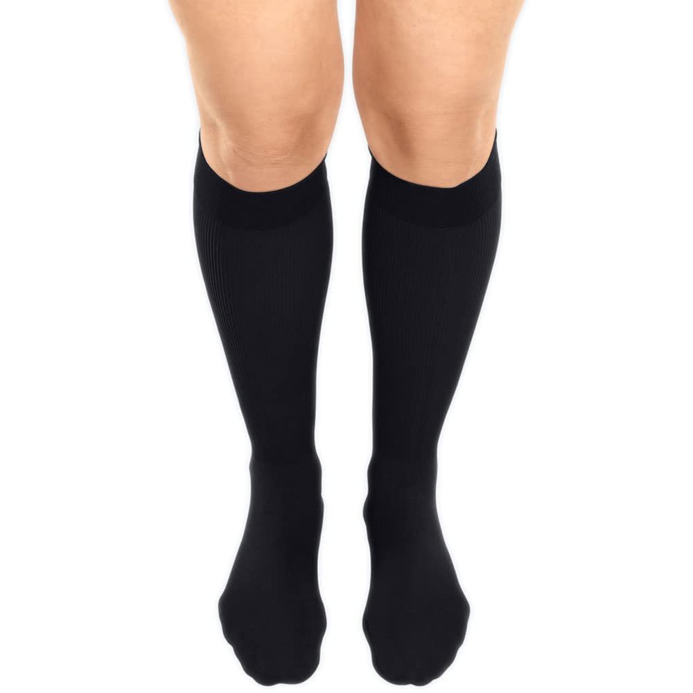 medi mediven angio Compression Knee-High Socks for Chronic Venous Disorders | Compression Class 1 | Size II | Black | Short | Shoe Size 40–46 | Stable Skin Microcirculation | Micro-Plush