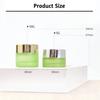LusDoly 4-Pack 10 g Frosted Green Glass Cosmetic Jars with White Lids view 2