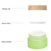 LusDoly 4-Pack 10 g Frosted Green Glass Cosmetic Jars with White Lids view 4