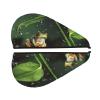 ASEELO Peace Tree Frog Double-Layer Coral Fleece Hair Drying Cap view 2