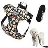 Adjustable Dog Harness with Leash - Black view 1