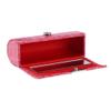 Rose Red Leather Lipstick Case with Mirror view 2