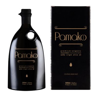 PAMAKO Organic Extra Virgin Olive Oil 500 ml, 100% Tsounati, Greek Olive Oil from Crete, Cold-Pressed, 2,081 mg/kg Polyphenols, High-Phenolic, 20 Gold Medals, NYIOOC & LODO HYPERVOO