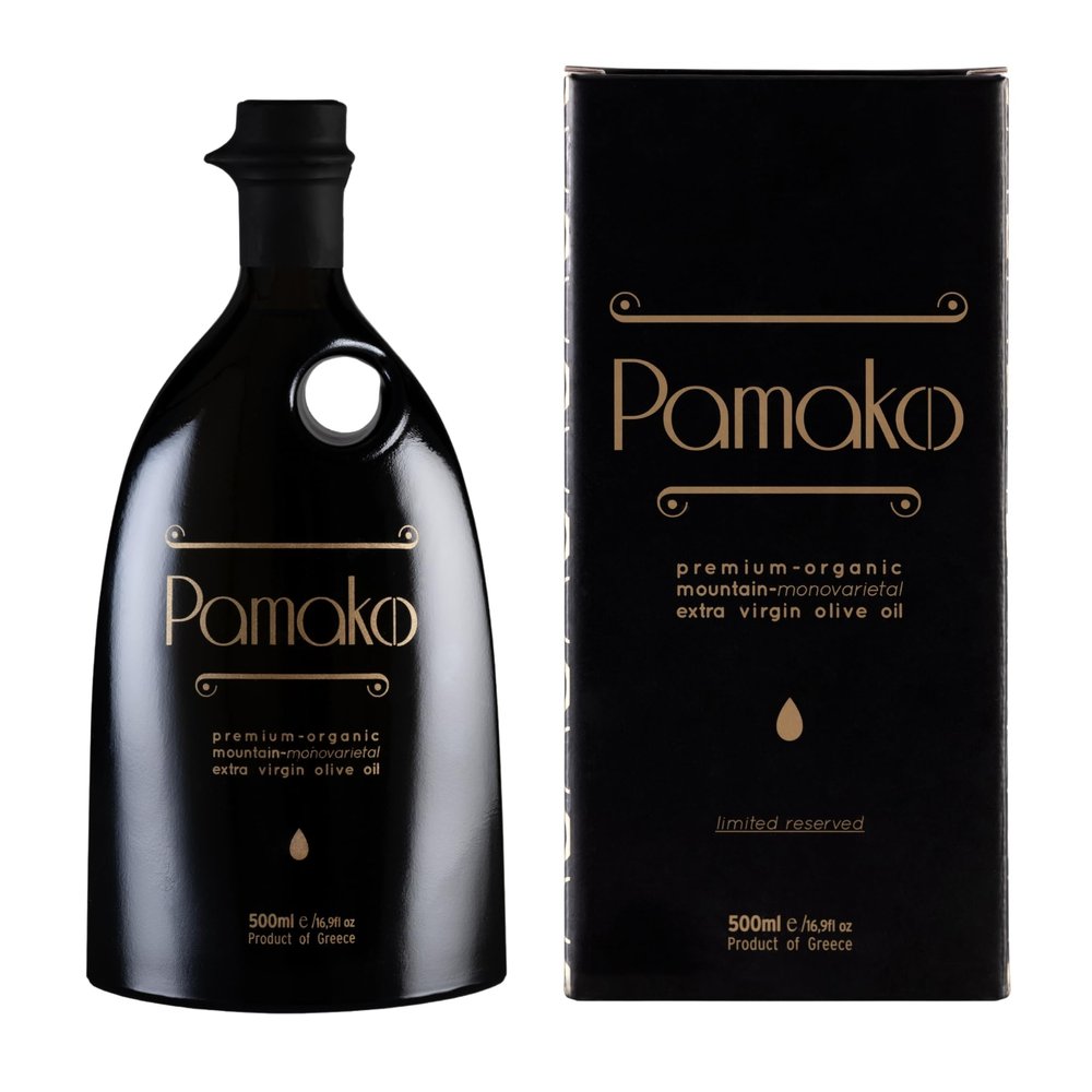 PAMAKO Organic Extra Virgin Olive Oil 500 ml, 100% Tsounati, Greek Olive Oil from Crete, Cold-Pressed, 2,081 mg/kg Polyphenols, High-Phenolic, 20 Gold Medals, NYIOOC & LODO HYPERVOO