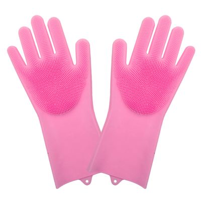 BoNene Silicone Cleaning Gloves - Pink