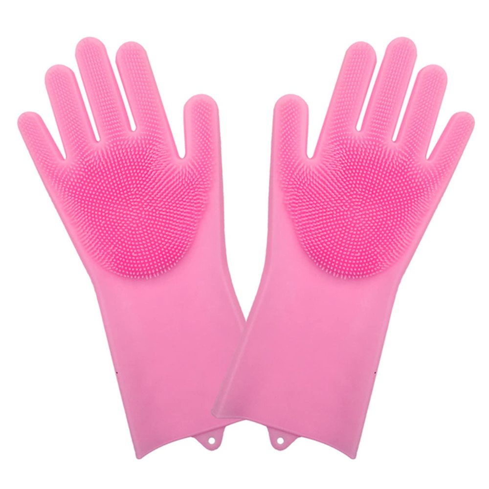 BoNene Silicone Cleaning Gloves - Pink