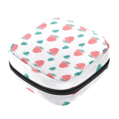 Strawberry Period Pouch with Zipper