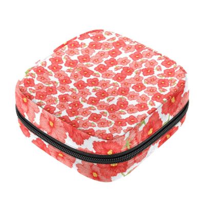 Floral Zippered Menstrual Product Storage Bag