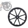 24-Inch Wheelchair Rear Wheel Replacement, Solid Non-Pneumatic Tire, 12 mm (1/2-Inch) Bearing, Black, 1 Pc view 1