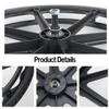 24-Inch Wheelchair Rear Wheel Replacement, Solid Non-Pneumatic Tire, 12 mm (1/2-Inch) Bearing, Black, 1 Pc view 2