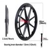 24-Inch Wheelchair Rear Wheel Replacement, Solid Non-Pneumatic Tire, 12 mm (1/2-Inch) Bearing, Black, 1 Pc view 3