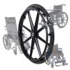 24-Inch Wheelchair Rear Wheel Replacement, Solid Non-Pneumatic Tire, 12 mm (1/2-Inch) Bearing, Black, 1 Pc view 4
