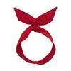 SHTGOI Flexible Vintage Wired Rabbit-Ear Headband – Red view 1