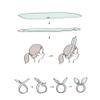 SHTGOI Flexible Vintage Wired Rabbit-Ear Headband – Red view 2