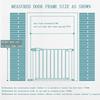 Dog Safety Gate, 90° Self-Closing, 180° Two-Way Opening, No Drilling, White view 3