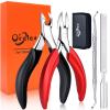 Orelex Nail Scissors Set, Nail Clippers for Thick and Ingrown Toenails view 1