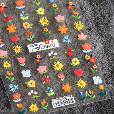 5D Embossed Cartoon Nail Art Sticker Sheet, TS-465