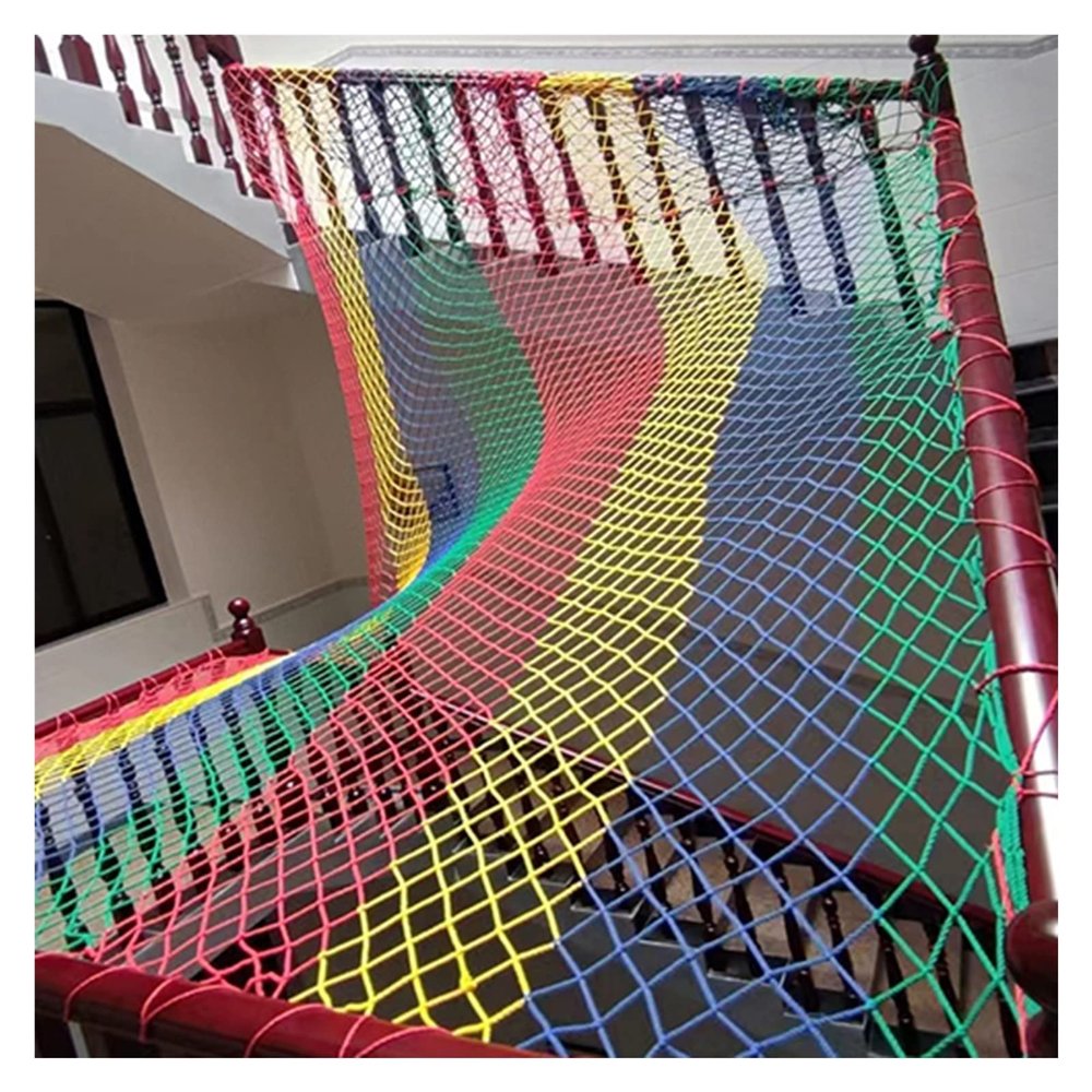 AFGZQ Railing Safety Net for Children, Playground Climbing Rope Net, Stair Guard and Indoor Balcony Safety Net, 8 mm Rope, 1 x 4 m (3 x 13 ft)