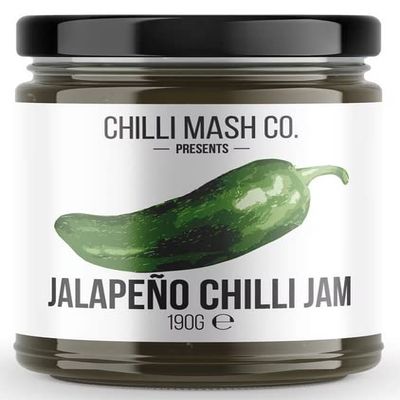 Chilli Mash Company - Green Jalapeño Chili Purée | Medium Heat - 190 g Glass Bottle