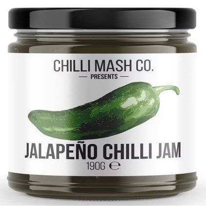Chilli Mash Company - Green Jalapeño Chili Purée | Medium Heat - 190 g Glass Bottle