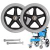 Front Wheels for Rollators and Wheelchairs, Black/Gray, 6/7/8 in view 1