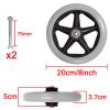 Front Wheels for Rollators and Wheelchairs, Black/Gray, 6/7/8 in view 2