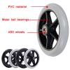 Front Wheels for Rollators and Wheelchairs, Black/Gray, 6/7/8 in view 4