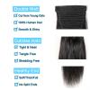 Smooth Wrap-Around Clip-In Ponytail Extensions, Straight Remy Human Hair, Natural Black, 8–24 in (Color) view 2