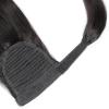 Smooth Wrap-Around Clip-In Ponytail Extensions, Straight Remy Human Hair, Natural Black, 8–24 in (Color) view 3
