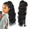 8–24 Inch Body Wave Brazilian Remy Human Hair Ponytail Extensions with Magic Paste view 2
